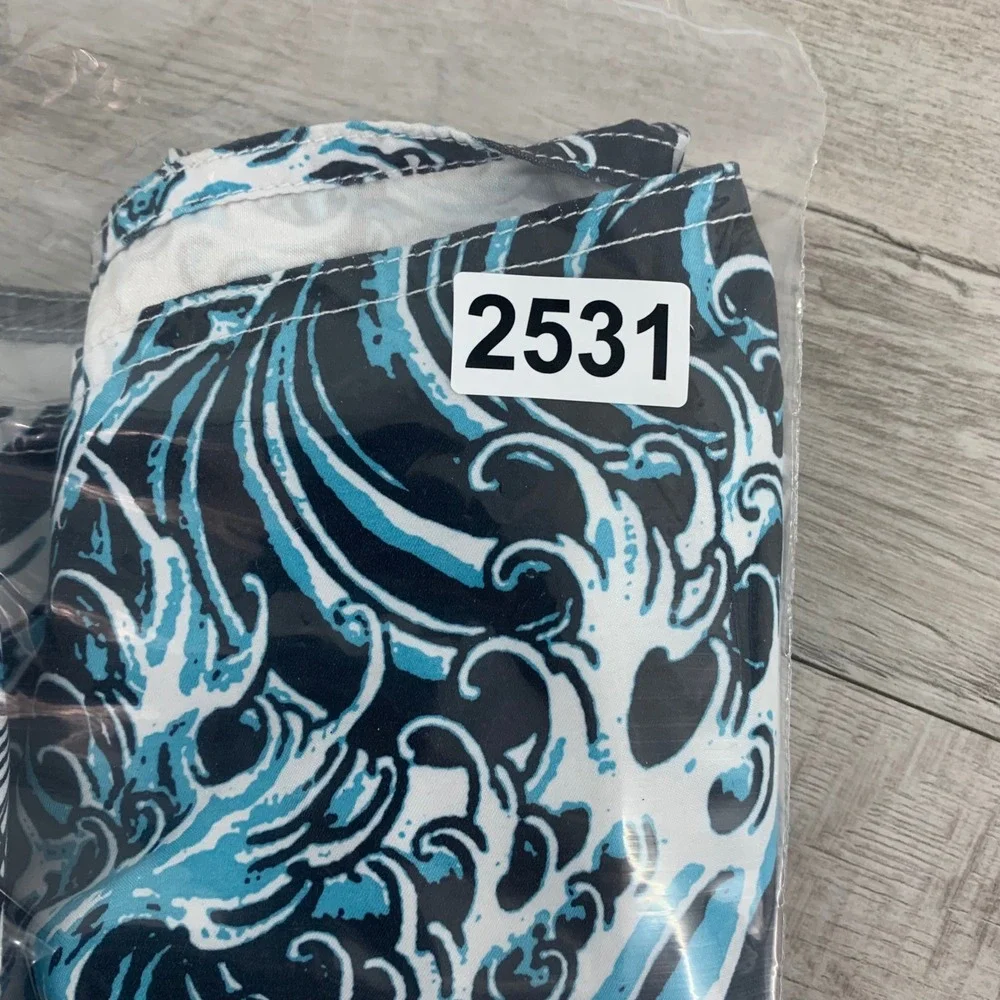 Joe Boxer Mens Skull Anchor Wave Print Board Shorts Black Blue Size 44